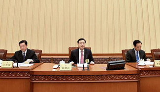 Zhang Dejiang presides over bimonthly session of 12th NPC Standing Committee