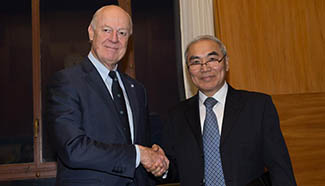 Chinese envoy meets UN special envoy for Syria in Geneva