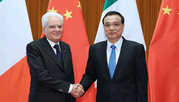 Chinese premier meets Italian president in Beijing