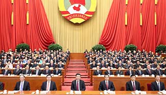 Chinese leaders attend opening meeting of 5th session of 12th CPPCC National Committee