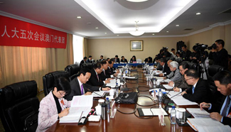 Plenary meeting of 12th NPC deputies from Macao SAR opens to media