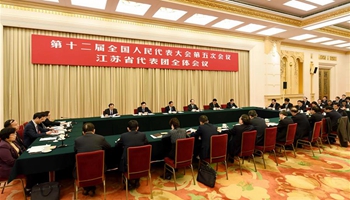 Plenary meeting of 12th NPC deputies from Jiangsu opens to media