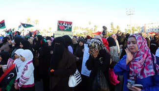 Libyans rally to protest against Maj. Gen. Khalifa Haftar and support BDB