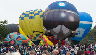 Hot air balloons seen in Canberra, Australia