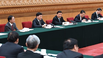 Senior Chinese leaders discuss socialist core values, ecological progress with lawmakers
