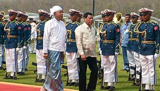 Philippine president arrives in Myanmar on state visit