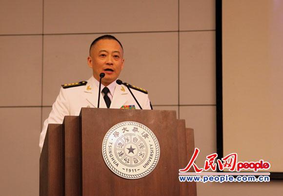 海軍遼寧艦艦長張錚在清華大學演講（攝影：邱越）
