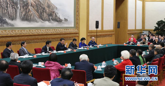 2014年10月15日，中共中央總書記、國家主席、中央軍委主席習近平在北京主持召開文藝工作座談會並發表重要講話。 新華社記者 丁林 攝