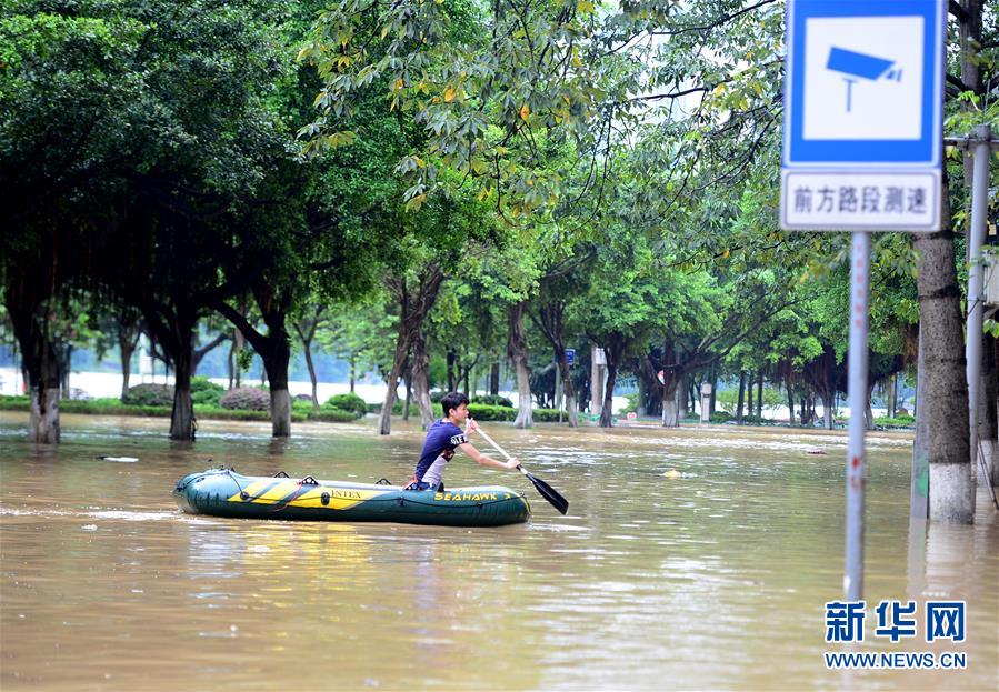 #（環境）（5）廣西柳江迎來今年首個超警戒水位洪峰