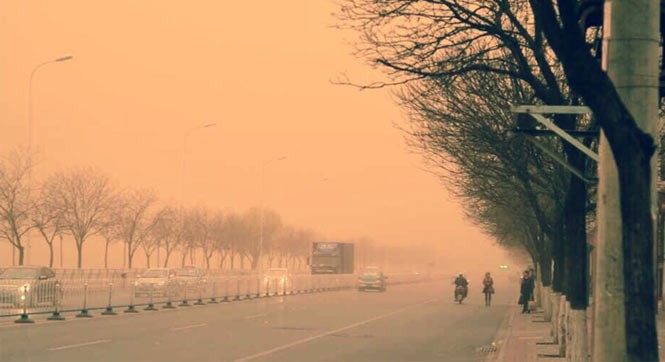 北京遭近13年最大沙塵暴襲擊 PM10濃度均爆表