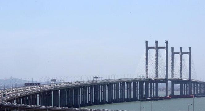 福建最長跨海大橋——泉州灣大橋正式通車