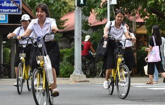 中國共享單車進入泰國大學校園