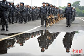 深圳警方舉行應急機動隊實戰演練