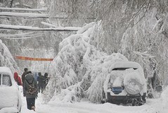 黑龍江鶴崗遭遇50年一遇暴雪