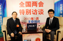 全國政協委員楊志明做客新華網、中國政府網設在大會堂的訪談間