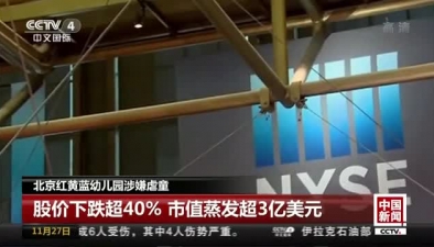 北京紅黃藍幼兒園：股價下跌超40% 市值蒸發超3億美元