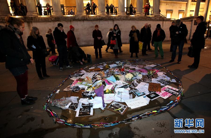 （國際）（1）倫敦悼念法國恐怖襲擊遇害者