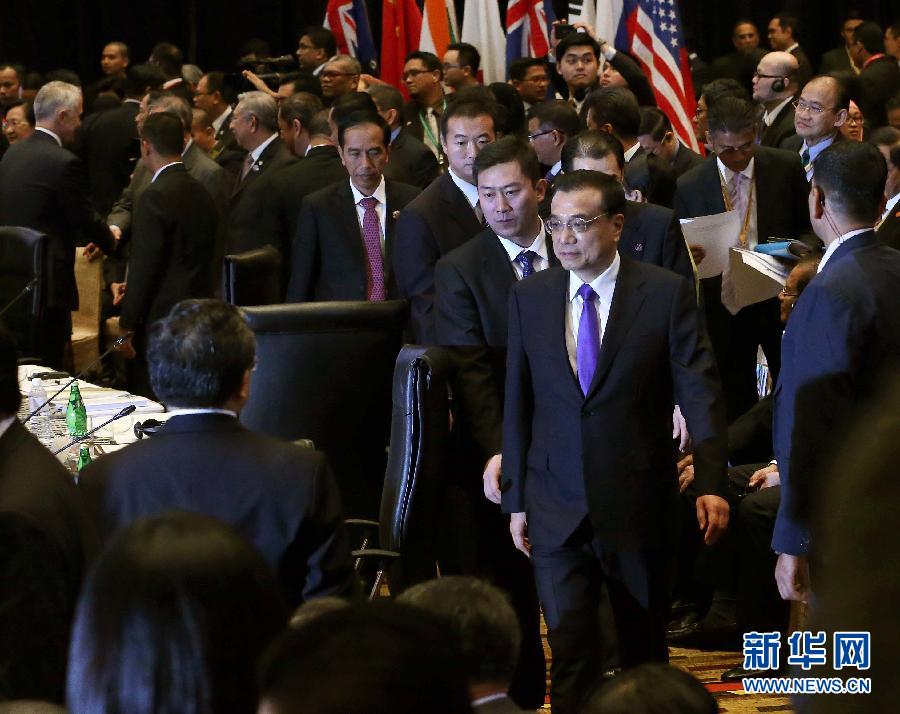 11月22日，國務院總理李克強在吉隆坡國際會議中心出席第十屆東亞峰會。 新華社記者劉衛兵攝 