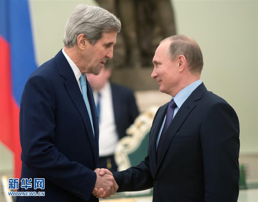 （國際）（1）俄羅斯總統普京會見美國國務卿克裏