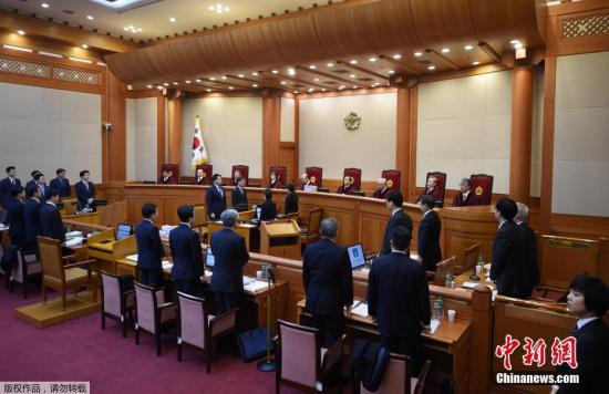 當地時間2017年1月5日，韓國首爾，韓國憲法法院舉行總統樸槿惠彈劾案第二次公開庭審辯論。