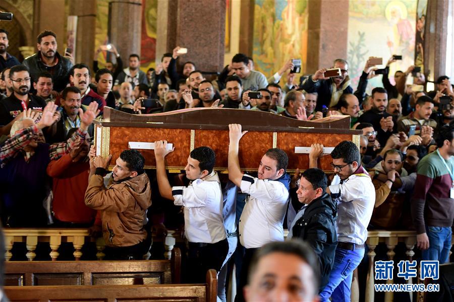 （國際）（1）埃及亞歷山大舉行教堂爆炸襲擊遇難者葬禮