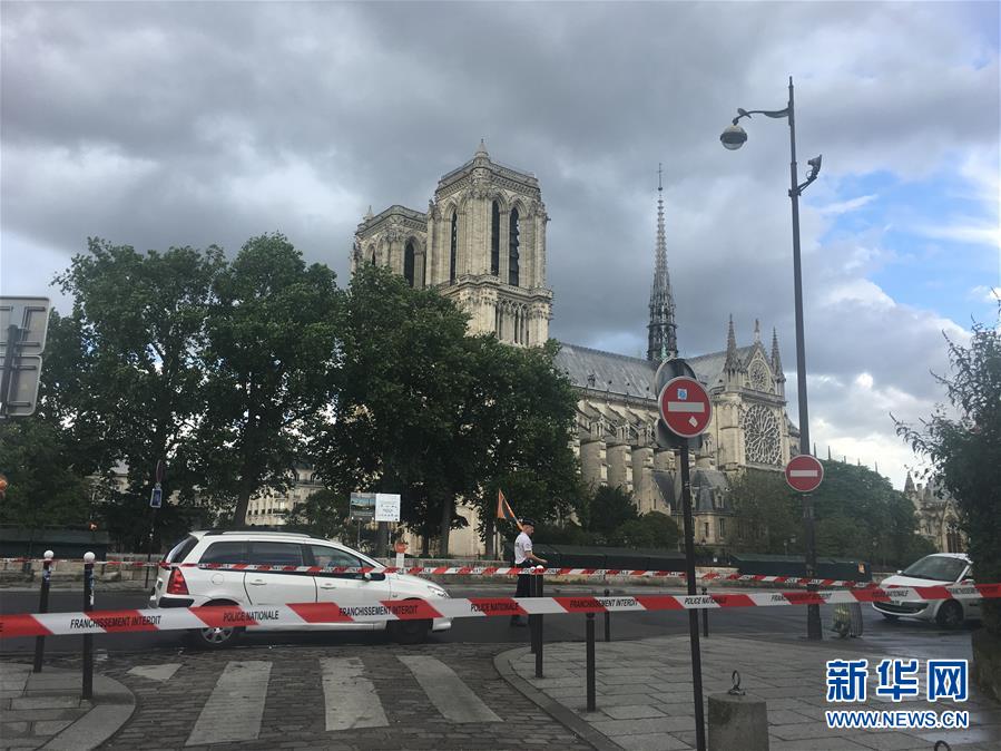 （國際）（5）法國巴黎聖母院前廣場一男子襲警
