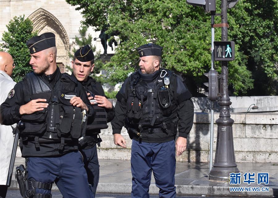 （國際）（7）法國巴黎聖母院前廣場一男子襲警