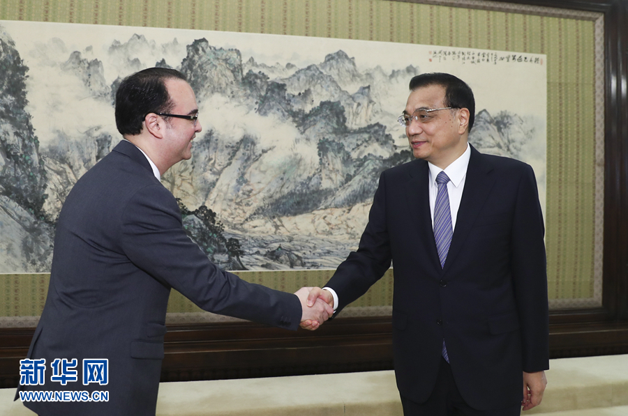 6月30日，國務院總理李克強在北京中南海紫光閣會見來華進行正式訪問的菲律賓外長卡耶塔諾。 新華社記者 謝環馳 攝