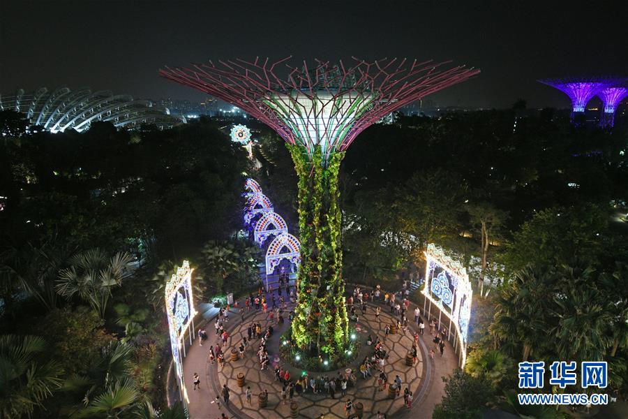 （國際）（2）新加坡濱海灣花園打造“聖誕仙境”慶祝耶誕節