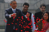 美國總統奧巴馬拜謁聖雄甘地陵寢