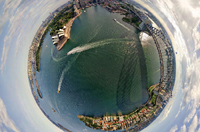 世界名城3D全景圖：如置身魔幻氣泡