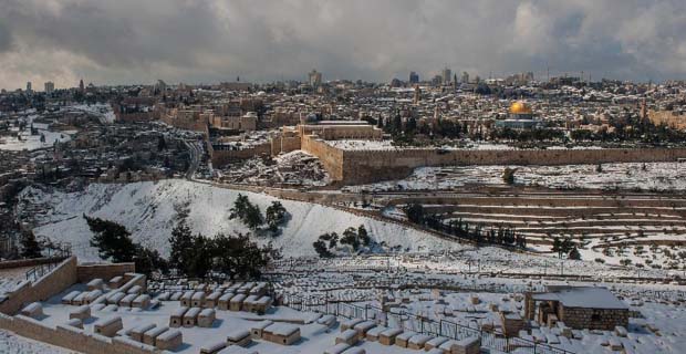 耶路撒冷遭暴風雪襲擊（高清組圖）