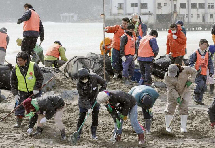 海嘯四周年：日本志願者仍在尋找遇難者遺體(組圖)