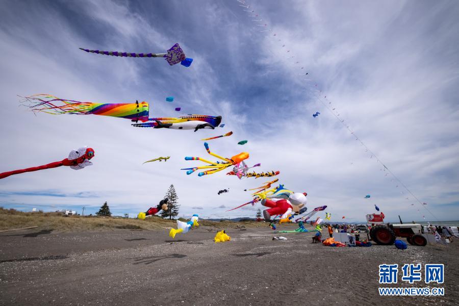 扶摇直上！中国风筝亮相新西兰最大风筝节
