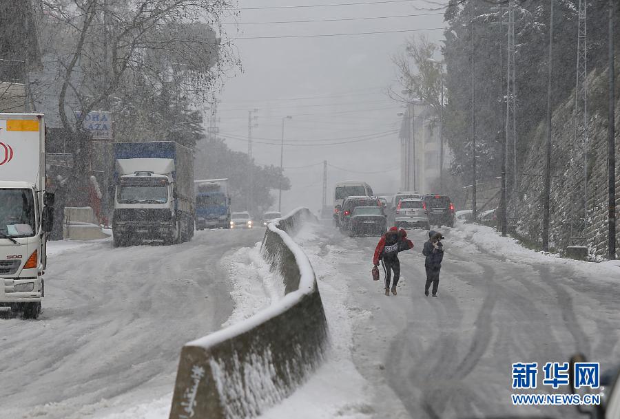 暴风雪昨日袭击黎巴嫩部分地区