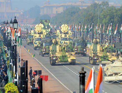 印度举行阅兵式庆祝第70个共和国日