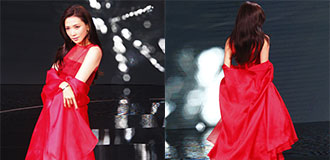 林志玲红衣力挺奔驰