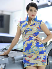 江淮车模抢先看：旗袍车模