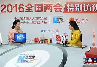 闫傲霜在访谈现场