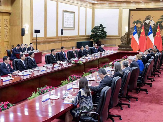  習近平同智利總統舉行會談 