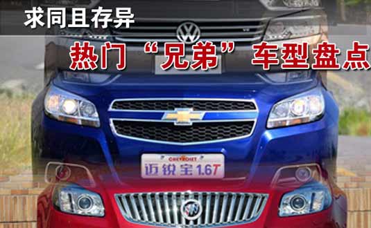 求同存异 车市热门&ldquo;兄弟&rdquo;车型