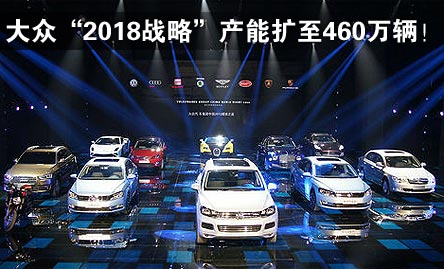 大众“2018战略” 在华产能提升至460万辆