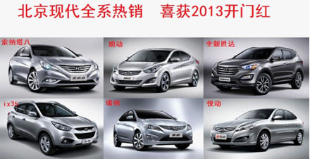 单月销量破十万 北京现代实现2013年开门红