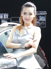 成都车展望穿秋水车模