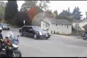 【视频】呼啸而过的奥巴马车队