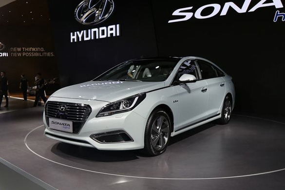 2015广州车展:索纳塔混动版