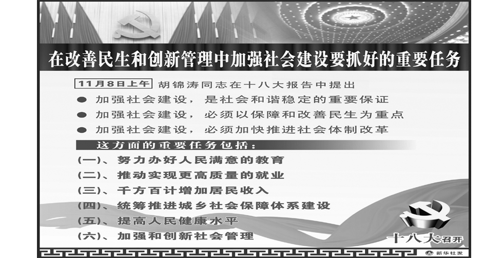 图表：在改善民生和创新管理中加强社会建设要抓好的重要任务。新华社 发