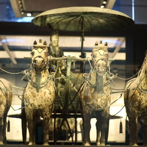 文化中国行｜零件超过6000个！近观“青铜之冠”秦陵铜车马-新华网