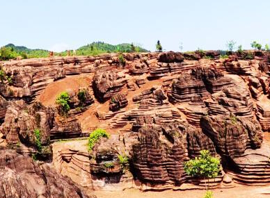 重庆酉阳发现近千亩红石林