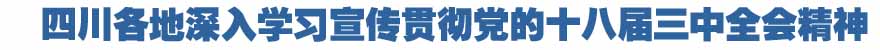 四川各地深入学习宣传贯彻党的十八届三中全会精神